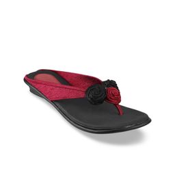 WALKWAY by Metro Women Maroon Solid Open Toe Flats-image-53