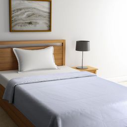 Portico New York Blue Solid AC Room 150 GSM Single Bed Comforter-image-20