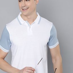 Mast & Harbour Polo Collar T-shirt With Contrast Sleeves-image-18