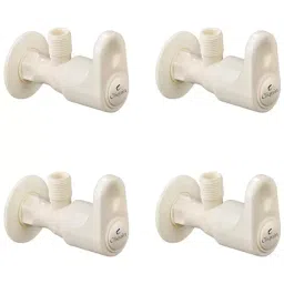 Cliquin Aura Series Wall Mount PTMT Angle Valve with Wall Flange in Ivory, AU-3001 P4 (Pack of 4)-image-87