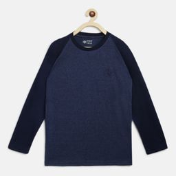 CHIMPRALA Boys Navy Blue Solid Round Neck  Sports T-shirt-image-46