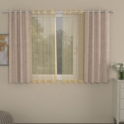 ROSARA HOME Set of 4 Solid Window Curtains-image-39