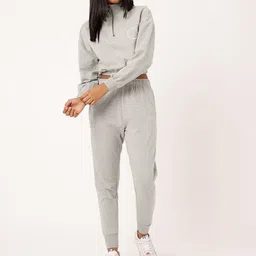Kook N Keech Street Sporty Relaxed Crop Sweatshirt With Joggers Co-Ords Set-image-75