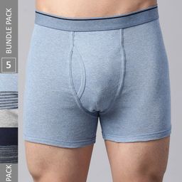 Marks & Spencer Men Pure Cotton Pack of 5 Trunks T144849FDENIM-picture-0