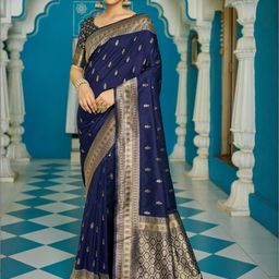 FASHION STROM Woven Design Zari Silk Blend Designer Saree-image-21