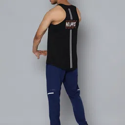 HRX by Hrithik Roshan Rapid-Dry Brand Logo Printed Back Sleeveless Training T-shirt-image-46