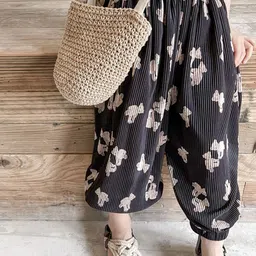 LULU & SKY Girls Floral Printed Loose Fit Culottes Trousers-picture-21