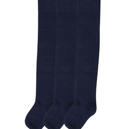 Bonjour Girls Pack Of 3 Knee High Navy Blue Stockings 3-5 Years-42