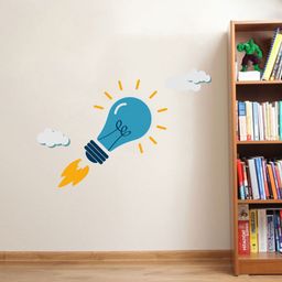 rawpockets Blue & Yellow Office: Start Up Innovative Idea Wall Sticker-image-97