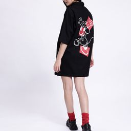 Kook N Keech Mickey Mouse Print Cotton Mini Shirt Dress-image-95
