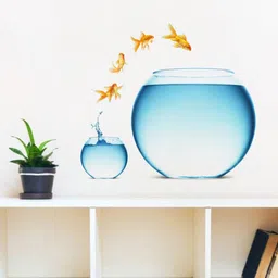 rawpockets Blue & Orange Fish Tank Vinyl Wall Sticker-image-72