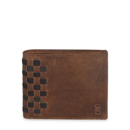 Second SKIN Men Tan Brown Woven Design Genuine Leather Two Fold Wallet-image-62