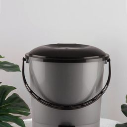 Kuber Industries Grey 2 Pieces Pedal Dustbins 7 L Each-17