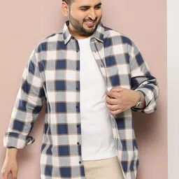 Sztori Men Plus Size Original Checked Casual Shirt-image-87
