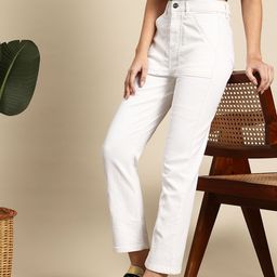 Mast & Harbour Women Straight Fit Stretchable Jeans-image-82