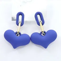 VAGHBHATT Heart Shaped Chain Linked Drop Earrings image 1