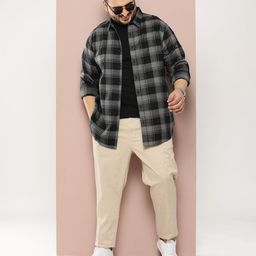Sztori Men Plus Size Original Checked Casual Shirt-image-73