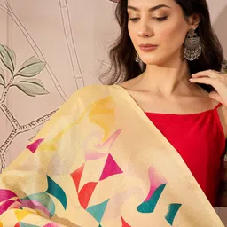 InWeave Women Regular Kurta with Palazzos & With Dupatta image 5