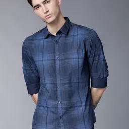 HIGHLANDER Men Blue Slim Fit Printed Casual Shirt-picture-23