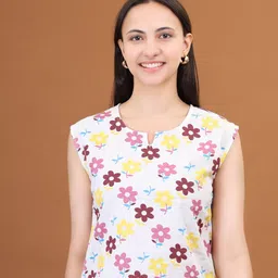 Moda Rapido Floral Print Cotton Top-picture-39