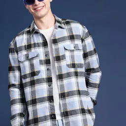 Mast & Harbour Men Slim Fit Checked Pure Cotton Casual Shirt-picture-39
