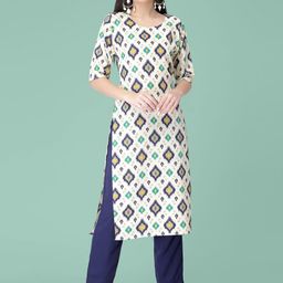 Ethnic basket Women Multicoloured Poly Crepe Kurta Sets-picture-30