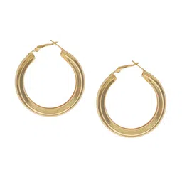 JOKER & WITCH Gold-Plated Contemporary Hoop Earrings-image-50
