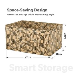 Kuber Industries Brown & Black 4 Pieces Zig Zag Printed Drawer Organisers With Handles image 4