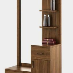 generic Engineered Wood Dressing Table with Mirror, Storage and Drawer image 1