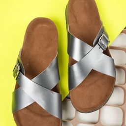 MOZAFIA Women Open Toe Flats with Buckles-picture-18