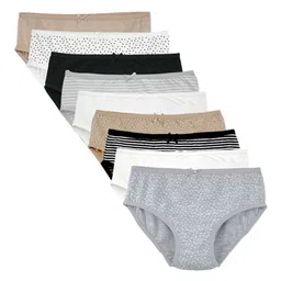Charm n Cherish Girls Pack Of 9 Printed Pure Cotton Briefs - GWBRO51_3-image-24