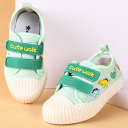 Cute Walk by Babyhug Velcro Closure Dino Printed Casual Shoes - Green-image-21