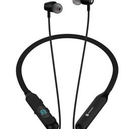 Portronics Harmonics Z8 Bluetooth Wireless in Ear Earphones with 40H Playback, Magnetic Earbuds(ON/Off), LED Battery Display, 10mm Driver, Gaming/Music Mode, IPX4 Water Resistant, Fast Charging(Black) POR-2529-8