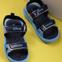Kidsville Disney Frozen Featuring Elsa Designed Sandals With Velcro Closure - Blue-image-77