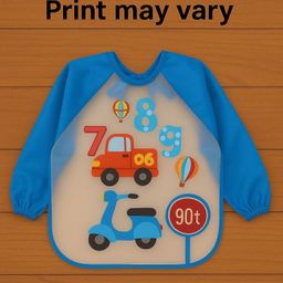 Badal Kidz Long Sleeve Bibs, Waterproof Baby Bibs, Toddler Sleeved Bib, Baby Smock for Eating Feeding, 6-24 Months -Blue-picture-18