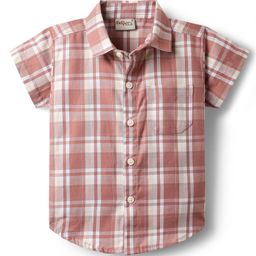 Dapper Dudes Woven Half Sleeves Checked Shirt - Brown-picture-29