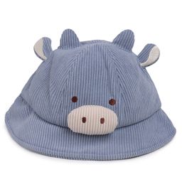 Tipy Tipy Tap Corduroy Animal Designed Bucket Hat - Blue - Diameter 48 cm-image-15