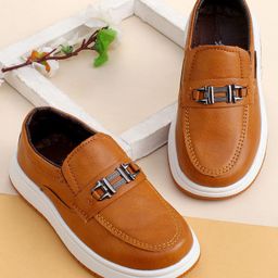 Cute Walk by Babyhug Slip On Loafer with Applique - Tan-picture-43