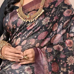 Anouk Rustic Floral Saree image 5