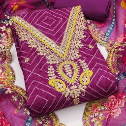 Mitera Embroidered Unstitched Dress Material-image-22