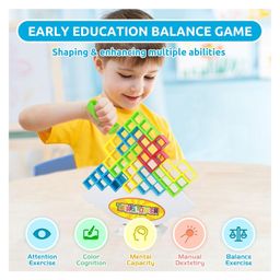 BitFeex Tetra Tower Balance Game, Swing Stack Balance Toy for Kids- 16 Pcs image 3