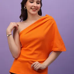 SCORPIUS One Shoulder Flutter Sleeve Top-picture-2