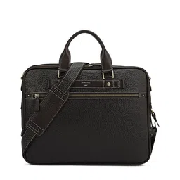 Da Milano Men Textured Leather Laptop Bag-56