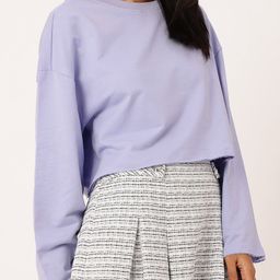 DressBerry Urban Cotton Terry Boxy Crop Pullover Sweatshirts-picture-23