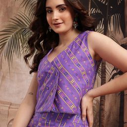 Sangria Pure Cotton Geometric Print Co-Ords-image-16