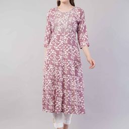 JIDI FASHION Women Printed Sequinned Anarkali Kurta-image-62