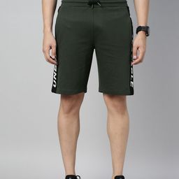 3PIN Men Green Printed Cotton Knitted Sports Shorts-image-15