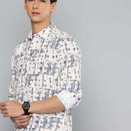 Flying Machine Pure Cotton Slim Fit Abstract Printed Shirt-picture-2