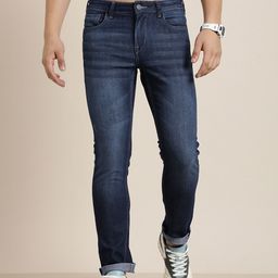 HERE&NOW Men Slim Fit Light Fade Stretchable Jeans-image-36