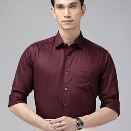 Arrow Pure Cotton Self-Design Textured Manhattan Slim Fit Formal Shirt-image-25